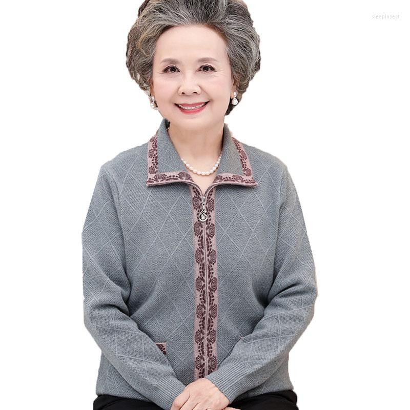 Women's Knits High-end Cashmere Sweater Women's Coat Middle-aged And Elderly Women Sweaters Cardigan Mother Zipper Jacket Outerwear, Purple
Women's Knits High-end Cashmere Sweater Women's Coat Middle-aged And Elderly Women Sweaters Cardigan Mother Zipper Jacket Outerwear, Purple