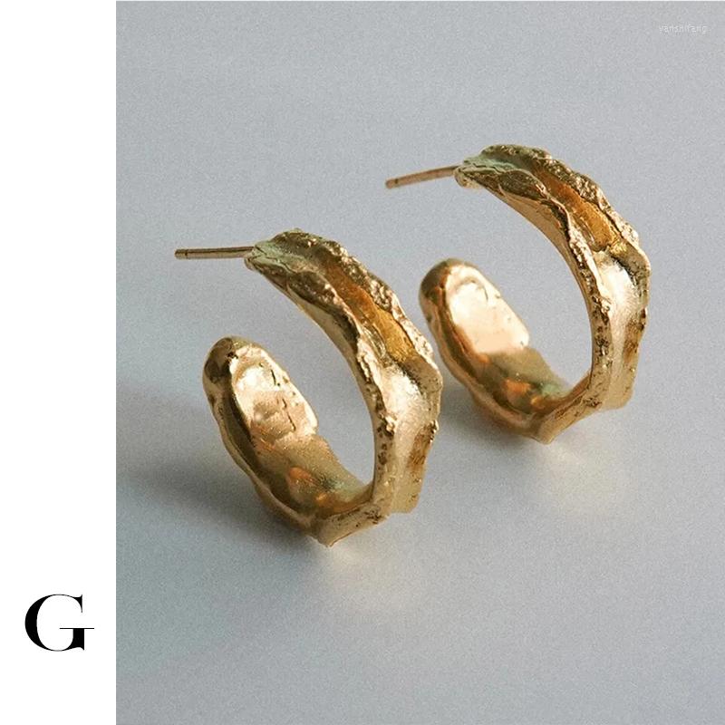 Hoop Earrings GHIDBK French Vintage Hammered Golden For Women Designer Irregular Temperament C Shaped High Quality Folds Earring
Hoop Earrings GHIDBK French Vintage Hammered Golden For Women Designer Irregular Temperament C Shaped High Quality Folds Earring