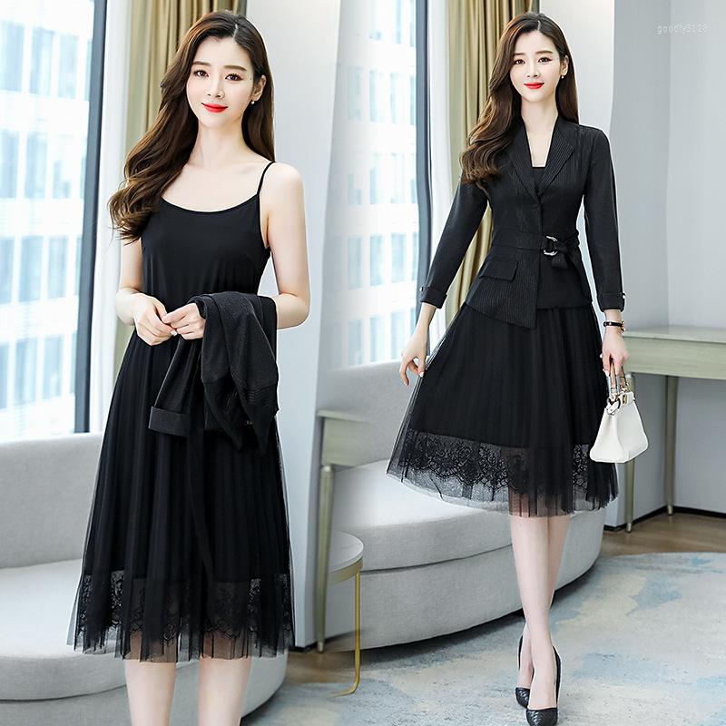 Work Dresses YASUGUOJI Ladies Dress Suits For Office Wear Spaghetti Strap And Belt Striped Blazer 2 Piece Set Women Formal Suit, Black
Work Dresses YASUGUOJI Ladies Dress Suits For Office Wear Spaghetti Strap And Belt Striped Blazer 2 Piece Set Women Formal Suit, Black