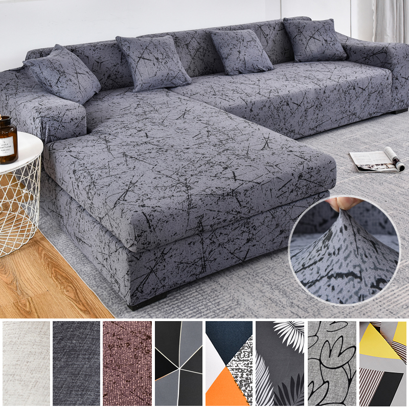 Chair Covers Elastic Sofa for Living Room Geometric Couch Pets Corner L Shaped Chaise Longue Slipcover 1PC 221202