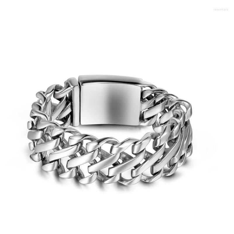 Link Bracelets Fashion Super Wide Men's Stainless Steel Bracelet Punk Rock Brazalete & Bangles Jewelry Portugal Bracelete
Link Bracelets Fashion Super Wide Men's Stainless Steel Bracelet Punk Rock Brazalete & Bangles Jewelry Portugal Bracelete