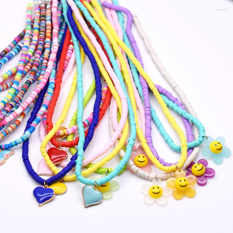 Choker Colorful Polymer Clay Red Heart Butterfly Flower Pendant Necklace Handmade Beach Femme Necklaces Jewelry
Choker Colorful Polymer Clay Red Heart Butterfly Flower Pendant Necklace Handmade Beach Femme Necklaces Jewelry