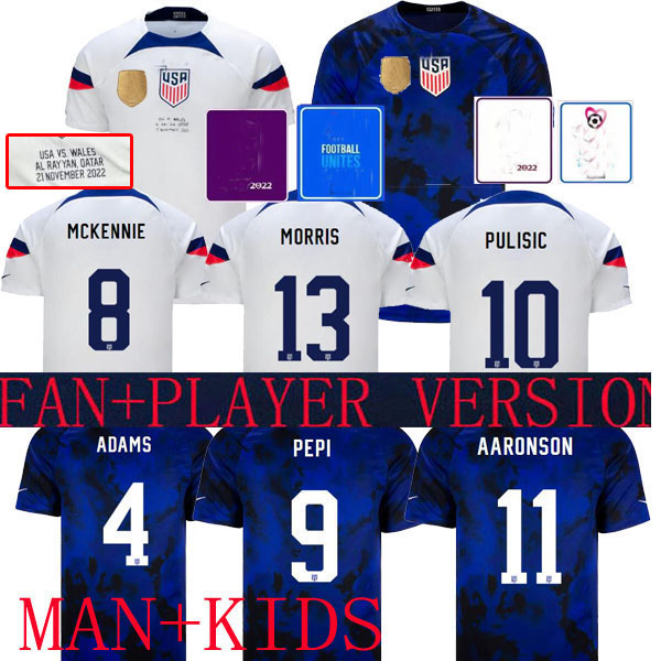 2022 PULISIC USAS soccer jerseys men kids kit united states 22 23 football shirt AARONSON 2023 REYNA McKENNIE MORRIS DEST YEDLIN Llanez ADAMS HOME WEAH uniforms WOMEN, Third away kids
2022 PULISIC USAS soccer jerseys men kids kit united states 22 23 football shirt AARONSON 2023 REYNA McKENNIE MORRIS DEST YEDLIN Llanez ADAMS HOME WEAH uniforms WOMEN, Third away kids