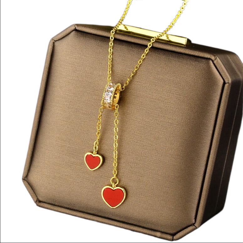 Classic Titanium steel Full diamonds love heart Pendant Necklaces 18K gold plated women Luck choker necklace Designer Jewelry TI012
Classic Titanium steel Full diamonds love heart Pendant Necklaces 18K gold plated women Luck choker necklace Designer Jewelry TI012