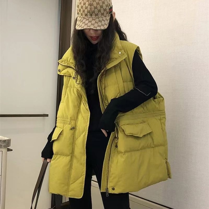 Women's Vests Autumn Winter Women's Cotton Vest Korean Loose Large Pocket Jacket Female Stand Collar Sleeveless Waistcoat 221202, Creamy-white
Women's Vests Autumn Winter Women's Cotton Vest Korean Loose Large Pocket Jacket Female Stand Collar Sleeveless Waistcoat 221202, Creamy-white
