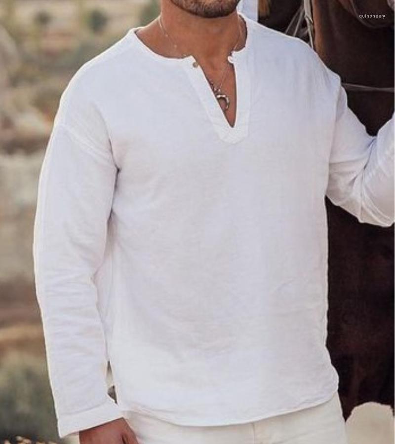 Men' Casual Shirts Men Shirt Spring Autumn Streetwear Solid Color V-Neck Long Sleeve Pullover Plus Size Blouses White /M/L/XL/XXL
Men' Casual Shirts Men Shirt Spring Autumn Streetwear Solid Color V-Neck Long Sleeve Pullover Plus Size Blouses White /M/L/XL/XXL