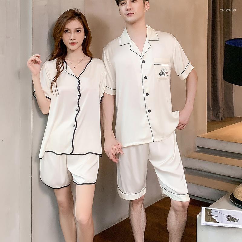 Men's Sleepwear FZSLCYIYI Summer Luxury Fashion Women Men Short Sleeve Shirt Shorts Pajamas Set Couple Homewear Nightwear, Black
Men's Sleepwear FZSLCYIYI Summer Luxury Fashion Women Men Short Sleeve Shirt Shorts Pajamas Set Couple Homewear Nightwear, Black