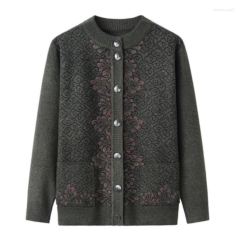 Women's Knits Women Knit Sweater Cardigan Jacket Middle-aged And Elderly Women's Spring Autumn Coat Single-breasted Female Tops, Maroon
Women's Knits Women Knit Sweater Cardigan Jacket Middle-aged And Elderly Women's Spring Autumn Coat Single-breasted Female Tops, Maroon