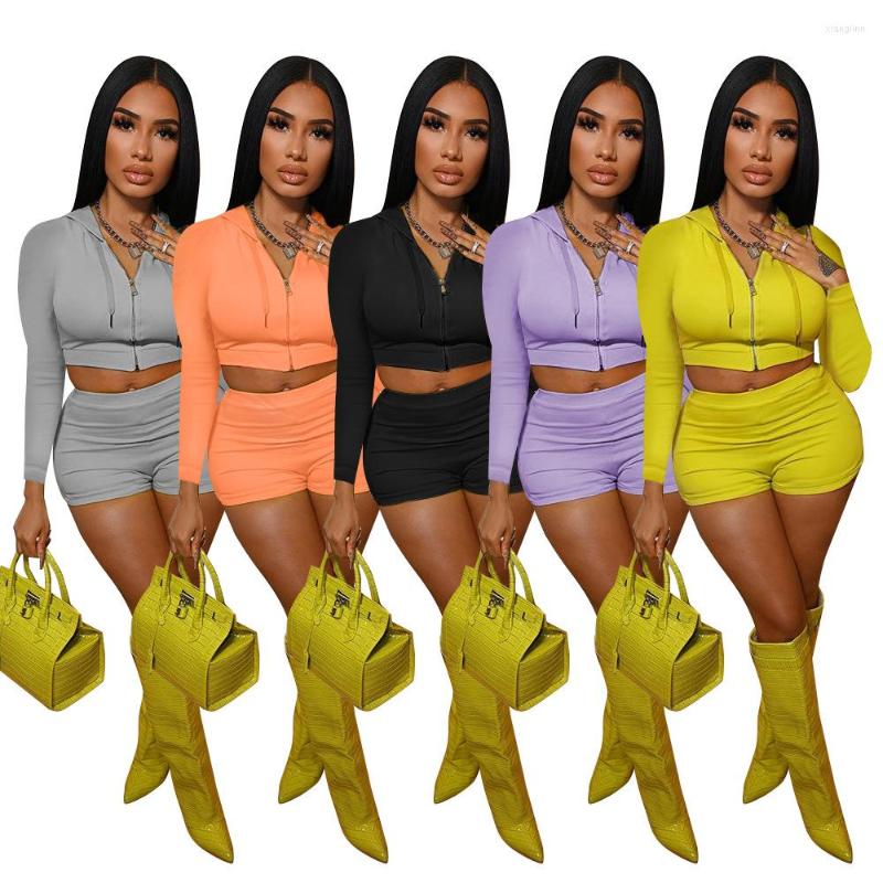 Women' Tracksuits Casaul Women Biker Two Piece Set Jacket Coat And Short Pants Solid Color Hooded Drawstring Streetwear Autumn Clothes For, Black
Women' Tracksuits Casaul Women Biker Two Piece Set Jacket Coat And Short Pants Solid Color Hooded Drawstring Streetwear Autumn Clothes For, Black