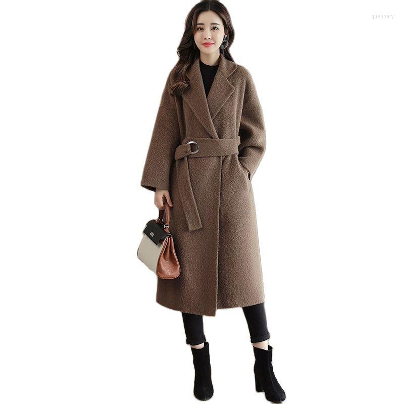 Women's Wool Long Woolen Coat Fashion Women Autumn Winter Korean Style Casual Thick Warm Blended Windbreaker Outerwear With Belt, Black
Women's Wool Long Woolen Coat Fashion Women Autumn Winter Korean Style Casual Thick Warm Blended Windbreaker Outerwear With Belt, Black