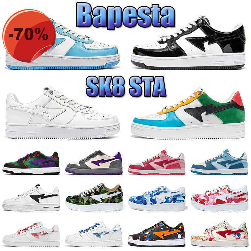 LOW shoesBapestas Baped Men Women Casual Shoes Designer Sneaker BapeSta Fashion SK8 Sta Camo Black White Green Red Orange Camouflage Trainer Sports, Color 241
LOW shoesBapestas Baped Men Women Casual Shoes Designer Sneaker BapeSta Fashion SK8 Sta Camo Black White Green Red Orange Camouflage Trainer Sports, Color 241