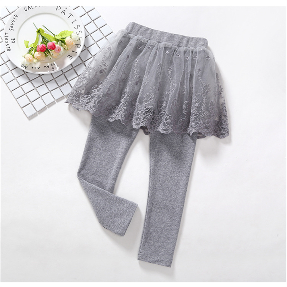 Leggings Tights Baby Girls Lace Princess Skirt pants Spring Autumn Children Slim Skirt Trousers for 2 7 Years Kids Clothes 221203