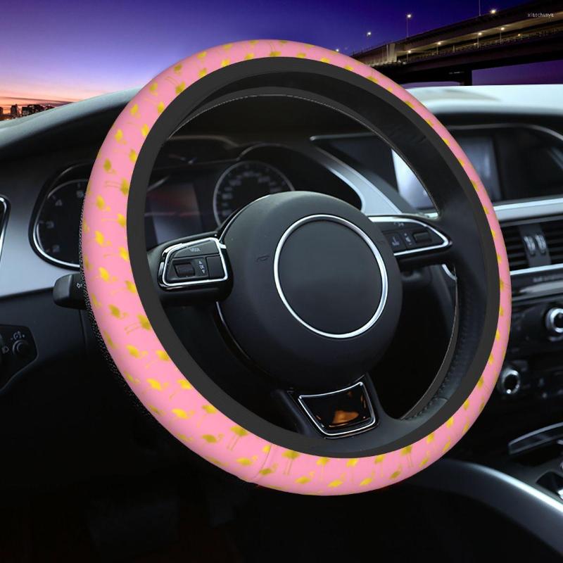 Steering Wheel Covers Gold And Pink Flamingos Pattern Cover For Women Protector Universal 14.5-15 Inch Car Accessories
Steering Wheel Covers Gold And Pink Flamingos Pattern Cover For Women Protector Universal 14.5-15 Inch Car Accessories