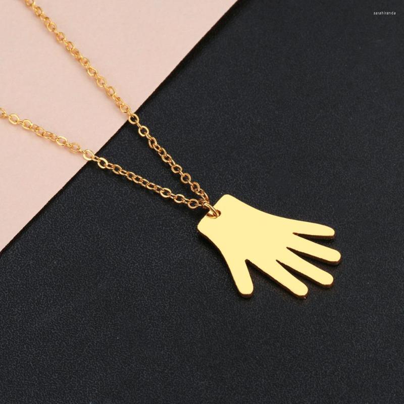 Chains HUHUI Stainless Steel Palm Necklace Give Me Five Pendant Clavicle Chain Punk Jewelry For Friends Party Gift
Chains HUHUI Stainless Steel Palm Necklace Give Me Five Pendant Clavicle Chain Punk Jewelry For Friends Party Gift