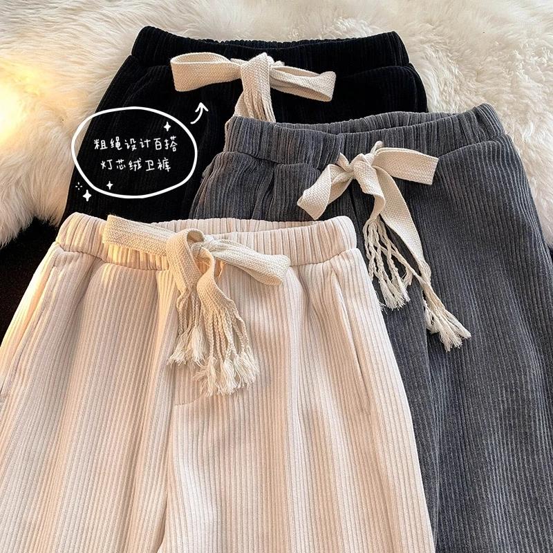 Men' Pants Winter Men' Casual Solid Corduroy Straight Fashion Elastic Waist Korean Streetwear Unisex Wide Leg, Black
Men' Pants Winter Men' Casual Solid Corduroy Straight Fashion Elastic Waist Korean Streetwear Unisex Wide Leg, Black