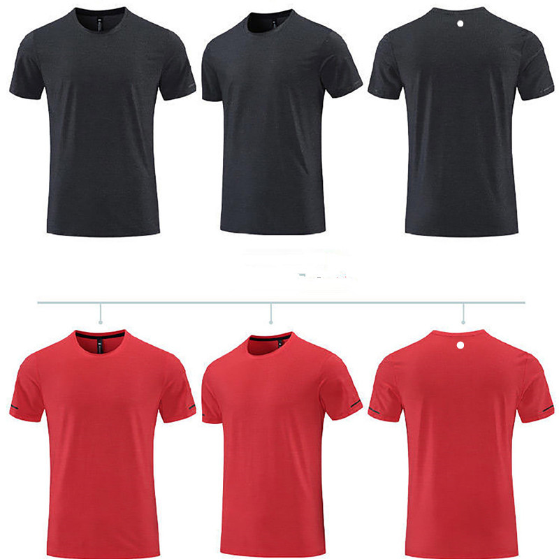 LL-R661 Yoga Outfit Mens Gym Tshirt Exercise & Fitness Wear Sportwear Train Basketball Running Loose Shirts Outdoor Tops Short Sleeve Elastic Breathable