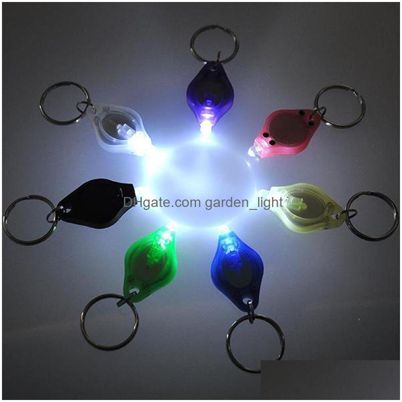 Novelty Lighting Mini Led Keychain Flashlight Torch Finger Lamp White Lights Uv Light Bbs For Dark Areas Cam Hunting Hiking Drop D