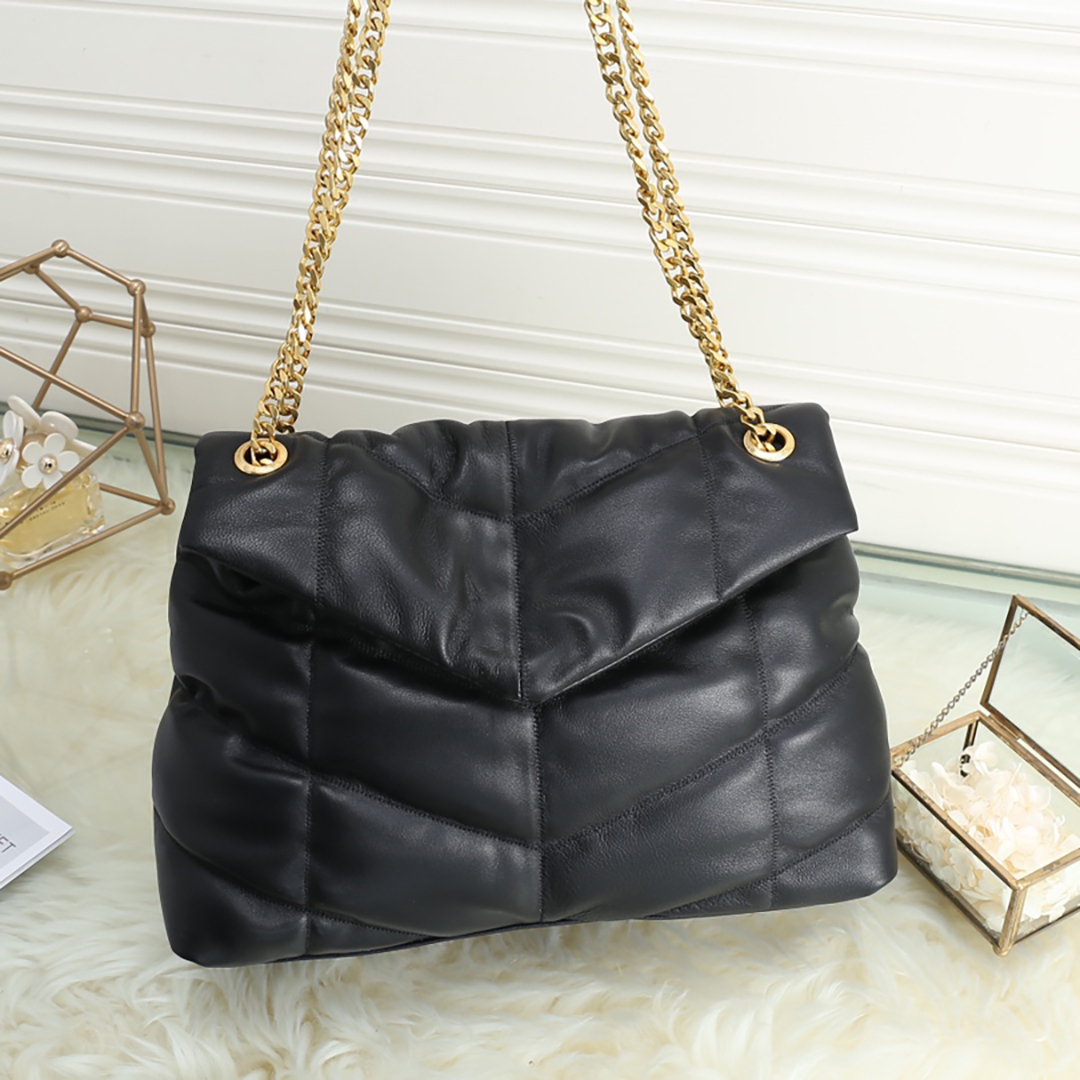 7A Designer Loulou Bags Genuine Leather Sheepskin Black Clouds Gold Sliver and Black Hardware Handbags, Silver
7A Designer Loulou Bags Genuine Leather Sheepskin Black Clouds Gold Sliver and Black Hardware Handbags, Silver
