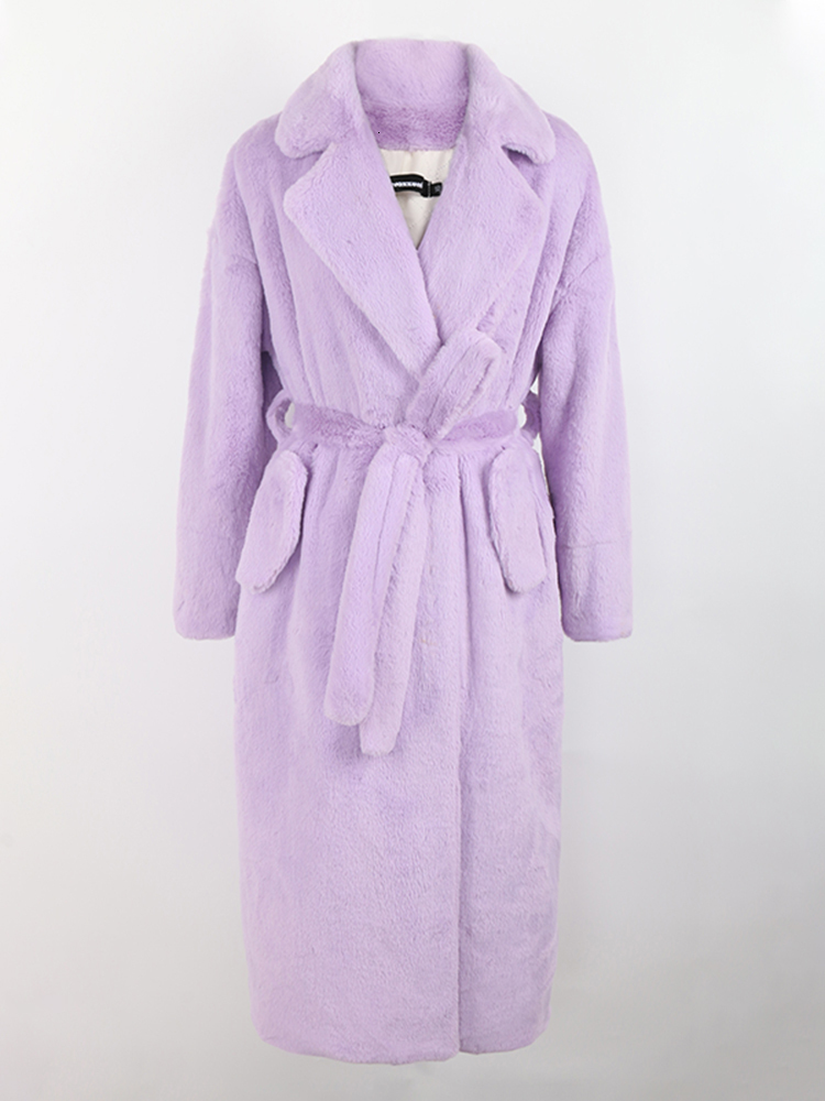 Women' Fur Faux Nerazzurri Autumn Winter Long Loose Casual Blue Purple Soft Light Rabbit Coat Women Belt Stylish Korean Fashion 221202
Women' Fur Faux Nerazzurri Autumn Winter Long Loose Casual Blue Purple Soft Light Rabbit Coat Women Belt Stylish Korean Fashion 221202