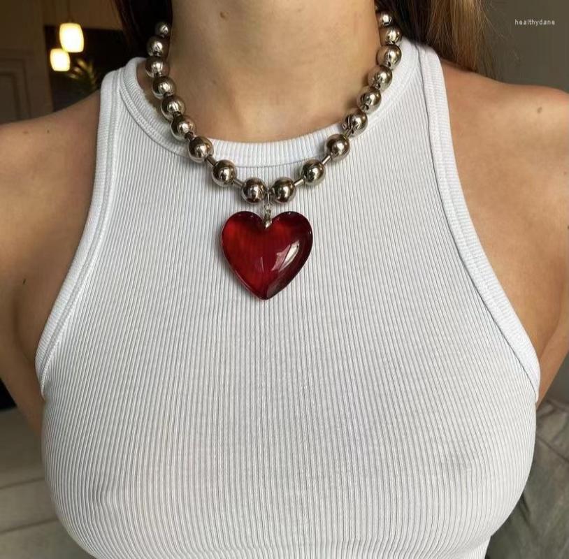 Chains Ball Bead Chain Glass Love Pendant Necklace Female Simple Niche Hip-hop Clavicle Jewelry
Chains Ball Bead Chain Glass Love Pendant Necklace Female Simple Niche Hip-hop Clavicle Jewelry