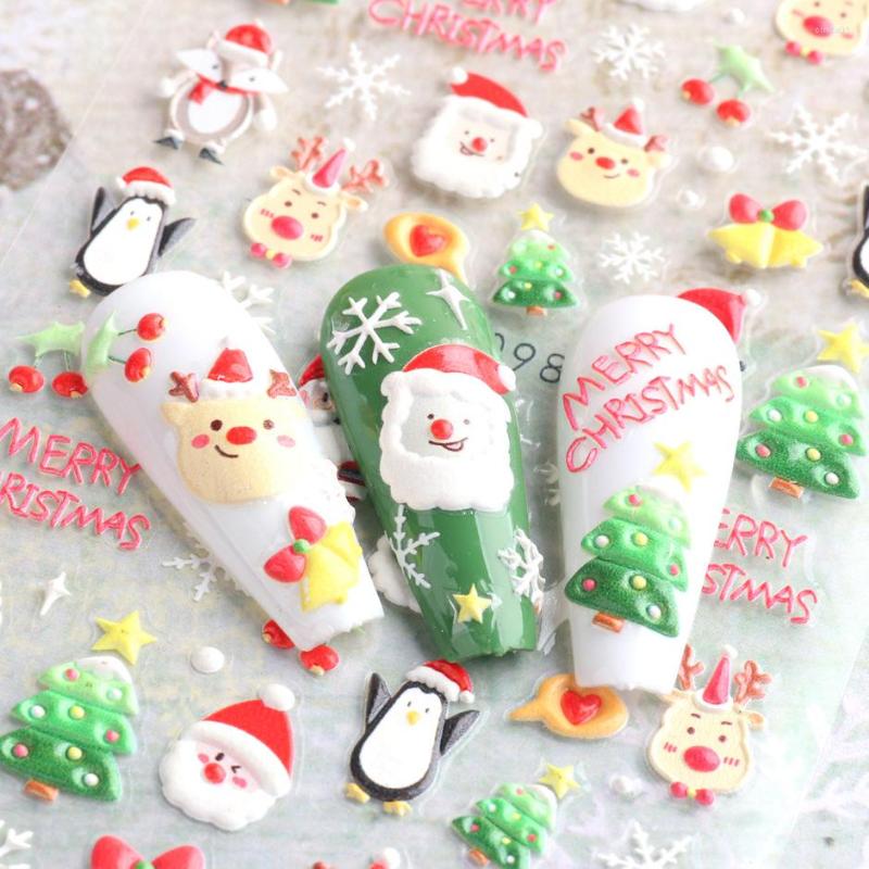 Nail Stickers 5D Emboss Christmas Winter Snowflake Sticker Designer Deer Snowman Art Decorations Drop, 5d-k098
Nail Stickers 5D Emboss Christmas Winter Snowflake Sticker Designer Deer Snowman Art Decorations Drop, 5d-k098