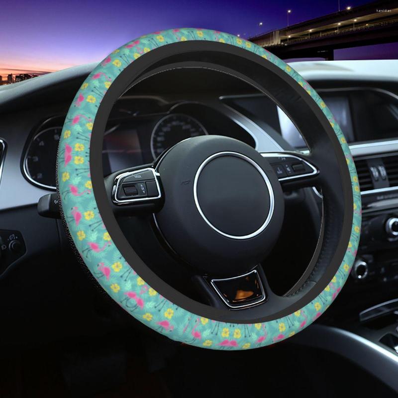 Steering Wheel Covers Cute Summer Tropical Plants Flamingo Cover Protector Universal Fit 14.5-15 Inch Car Accessories
Steering Wheel Covers Cute Summer Tropical Plants Flamingo Cover Protector Universal Fit 14.5-15 Inch Car Accessories