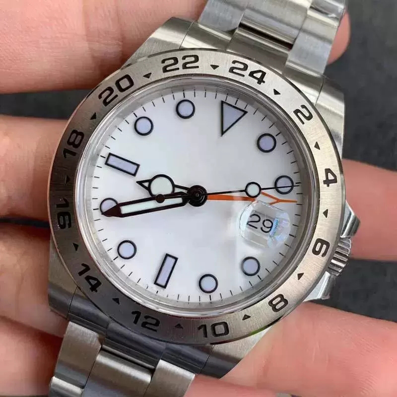 Male automatic mechanical Business waterproof Wristwatch 42mm stainless steel Strap watchband watch