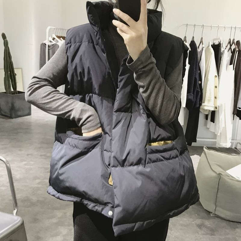 Women's Vests Herstory Autumn Winter Vest Woman Jacket Colete Feminino Sleeveless Down Cotton Vest Female Warm Thicken Waistcoat Loose Coat 221202, Black
Women's Vests Herstory Autumn Winter Vest Woman Jacket Colete Feminino Sleeveless Down Cotton Vest Female Warm Thicken Waistcoat Loose Coat 221202, Black