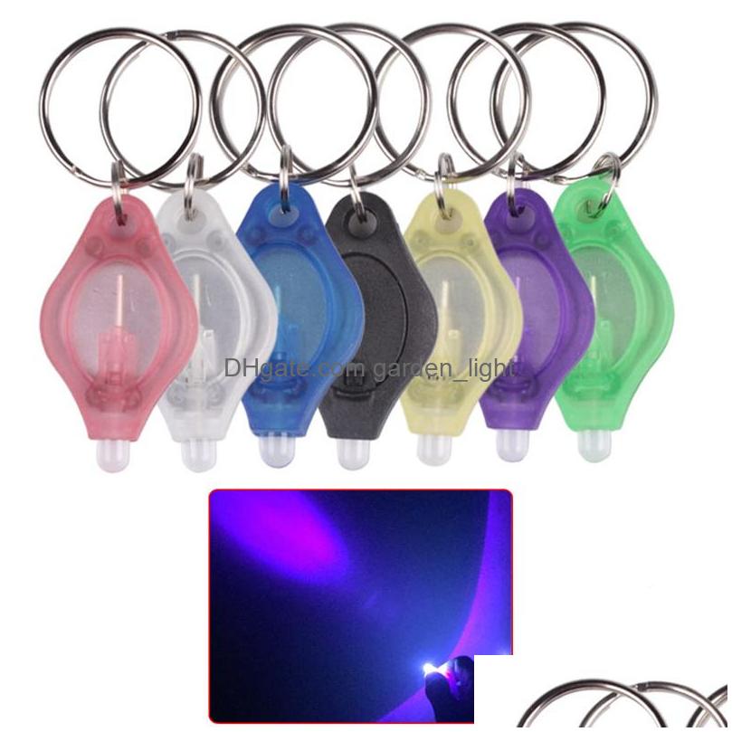 Novelty Lighting Mini Led Keychain Flashlight Torch Finger Lamp White Lights Uv Light Bbs For Dark Areas Cam Hunting Hiking Drop D