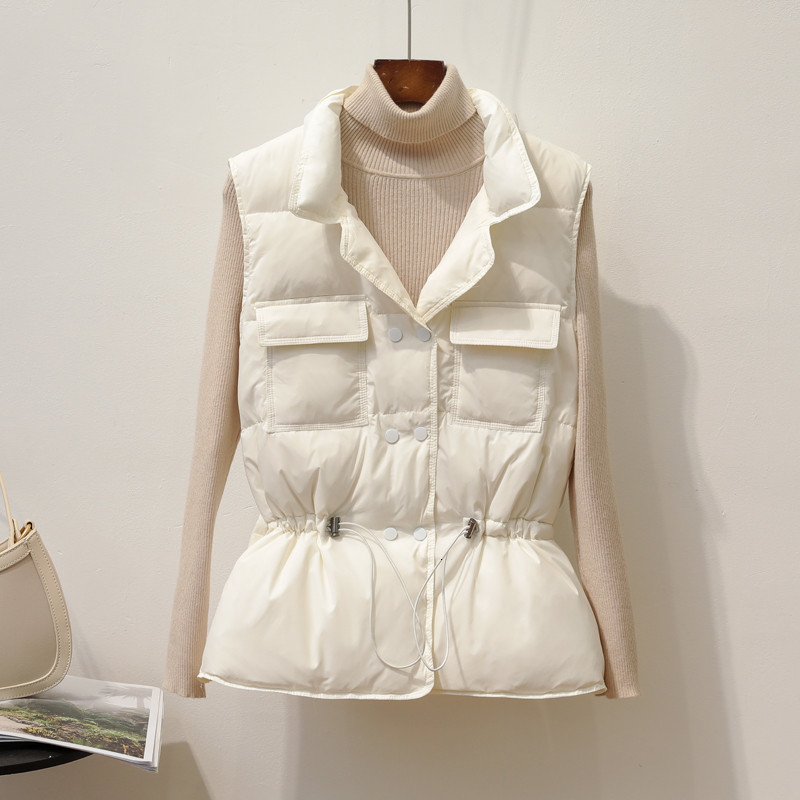 Women's Vests Women Vests Winter Ultra Light White Duck Down Vest Female Slim Sleeveless Jacket Women Warm Waistcoat 221202, Kh
Women's Vests Women Vests Winter Ultra Light White Duck Down Vest Female Slim Sleeveless Jacket Women Warm Waistcoat 221202, Kh