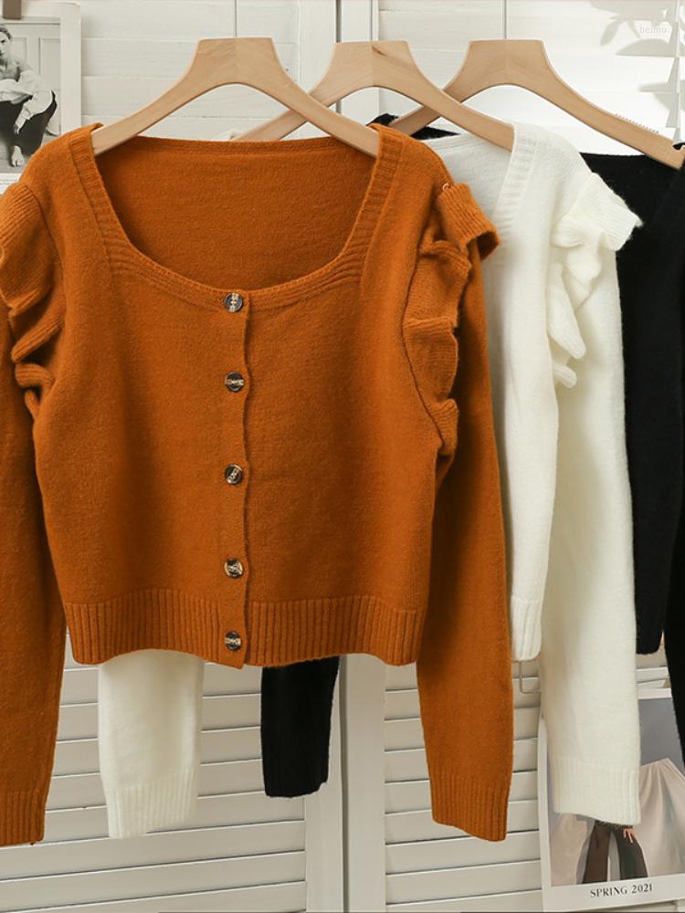 Women's Knits Gagaok Women Cardigan 2022 Spring Autumn Solid Full Vintage Square Collar Ruffles Knitted Sweaters Slim Warm Wild Cardigans, Orange
Women's Knits Gagaok Women Cardigan 2022 Spring Autumn Solid Full Vintage Square Collar Ruffles Knitted Sweaters Slim Warm Wild Cardigans, Orange