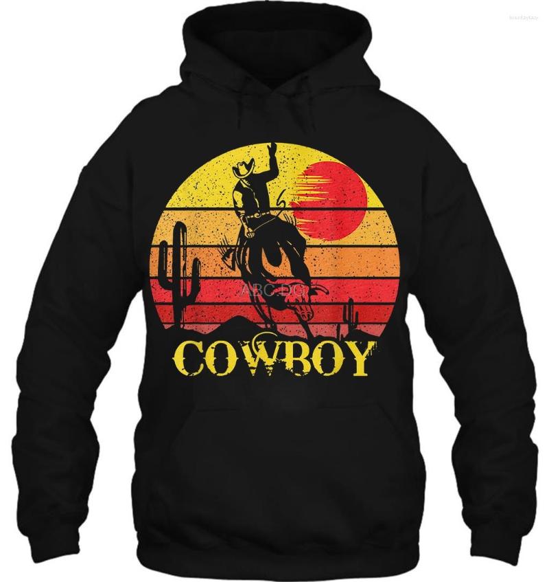 Men' Hoodies Men Hoodie Women Sweater Cowboy Western Rodeo Bull Riding C, Women-white