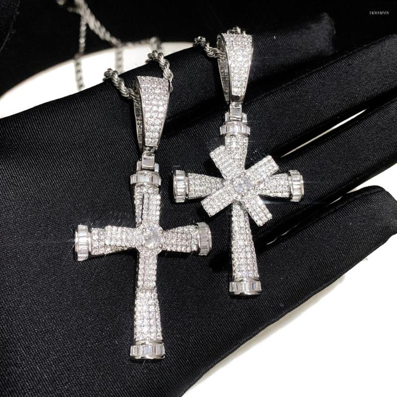 Chains 2023 Arrived Iced Out Bling 5A Cubic Zirconia CZ Hiphop Rotatable Cross Charm Pendant Necklace For Men Women Fashion Jewelry
Chains 2023 Arrived Iced Out Bling 5A Cubic Zirconia CZ Hiphop Rotatable Cross Charm Pendant Necklace For Men Women Fashion Jewelry