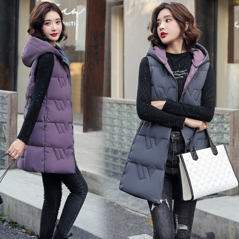 Women's Vests Double Side Vest Korean Slim Hooded Down Cotton Vest Women Waistcoat Sleeveless Jacket Autumn Winter Jacket Female Coat 221202, Beige
Women's Vests Double Side Vest Korean Slim Hooded Down Cotton Vest Women Waistcoat Sleeveless Jacket Autumn Winter Jacket Female Coat 221202, Beige