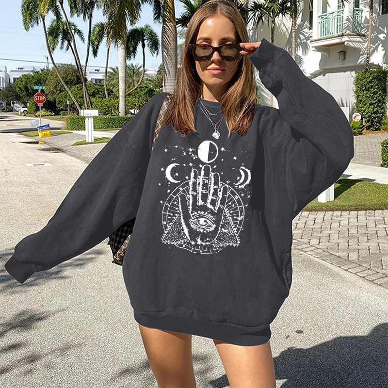 Women's Jackets Vintage Palms and Eyes Print Women Sweatshirts Spring Autumn Long Sleeve Loose Hoodies Drop Shoulder Oversized Tops 221201, Coffee
Women's Jackets Vintage Palms and Eyes Print Women Sweatshirts Spring Autumn Long Sleeve Loose Hoodies Drop Shoulder Oversized Tops 221201, Coffee