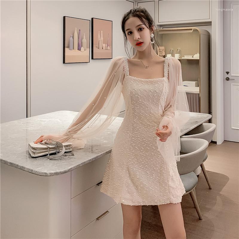 Casual Dresses 2 Long Net Yarn Splicing Hubble-bubble Sleeve In The Nail Bead Waist Dress, Pink
Casual Dresses 2 Long Net Yarn Splicing Hubble-bubble Sleeve In The Nail Bead Waist Dress, Pink