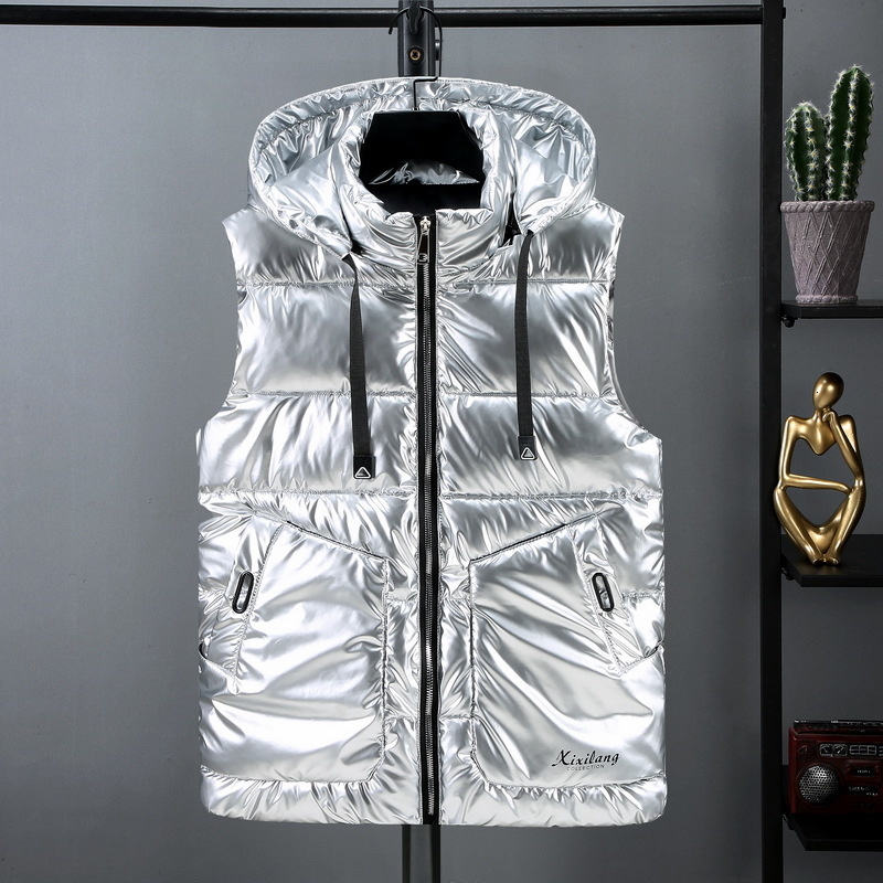Men's Vests 3627 Autumn Witner Down Cotton Vest Men Black Gold Silver Sleeveless Jacket Slim Casual Hooded Vest Warm Man Vest Waistcoat 221202
Men's Vests 3627 Autumn Witner Down Cotton Vest Men Black Gold Silver Sleeveless Jacket Slim Casual Hooded Vest Warm Man Vest Waistcoat 221202
