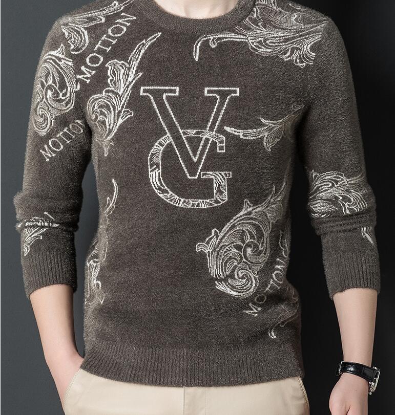 Men's Sweaters New Winter Brand Cashmere Sweater Fashion Jumper Thick Warm Pull Homme Men Clothing