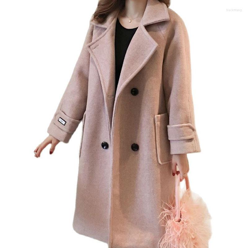 Women' Wool Women' Woolen Coat 2022 Autumn Winter Jacket Casual Suit Collar Double-Breasted Long Windbreaker Outerwear Female, Leather pink
Women' Wool Women' Woolen Coat 2022 Autumn Winter Jacket Casual Suit Collar Double-Breasted Long Windbreaker Outerwear Female, Leather pink