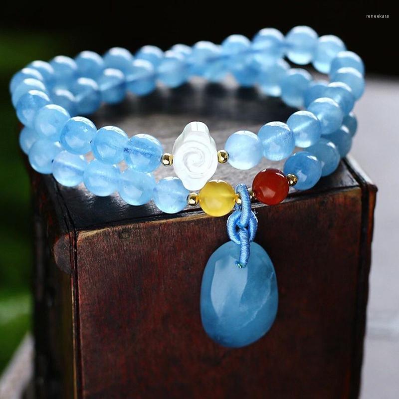 Strand Fine Light Blue Ocean Natural Stone Bracelets Round Beads With Water Drop For Women Fresh Crystal Bracelet Jewelry
Strand Fine Light Blue Ocean Natural Stone Bracelets Round Beads With Water Drop For Women Fresh Crystal Bracelet Jewelry