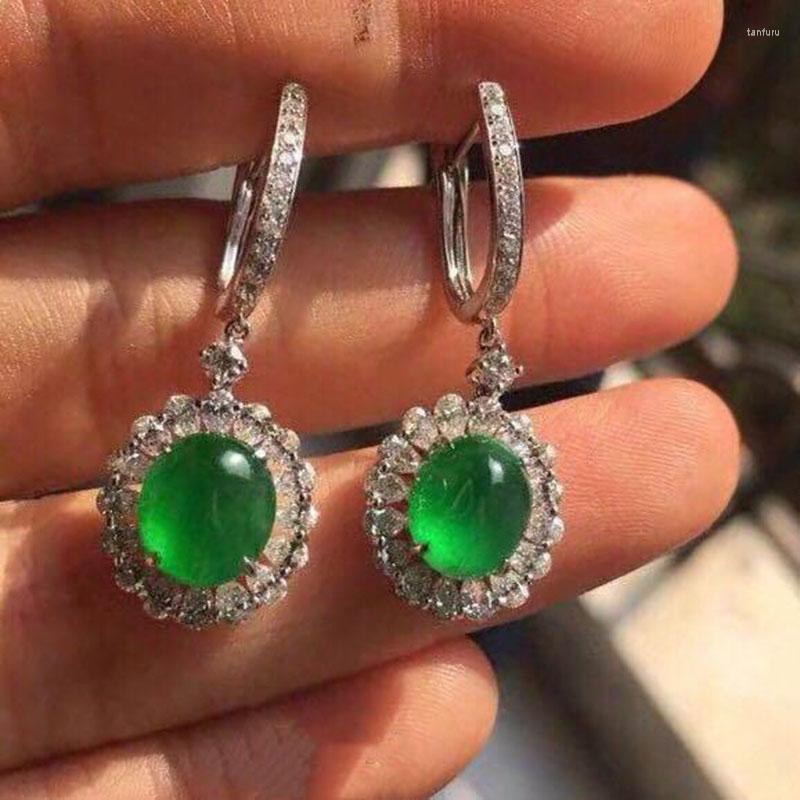 Dangle Earrings Natural Hetian Jasper Oval Egg Face Diamond Chinese Retro Designer Craftsmanship Sparkling Charm Ladies Silver Jewelry
Dangle Earrings Natural Hetian Jasper Oval Egg Face Diamond Chinese Retro Designer Craftsmanship Sparkling Charm Ladies Silver Jewelry