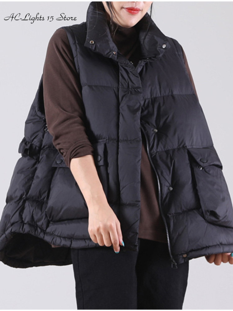 Women's Vests White Duck Winter Warm Vest Women Sleeveless Jacket Chic Style Waistcoat Stand Collar Loose Oversize with Pocket Lady Down Vest 221202, Khaki
Women's Vests White Duck Winter Warm Vest Women Sleeveless Jacket Chic Style Waistcoat Stand Collar Loose Oversize with Pocket Lady Down Vest 221202, Khaki