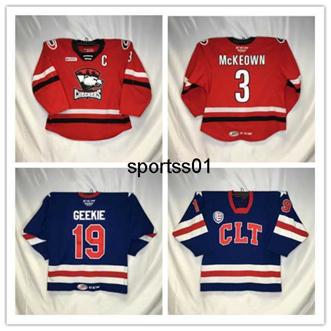Custom #19 Morgan Geekie Jersey 2019-20 Charlotte Checkers Night of Champions #3 Roland McKeown CCM AHL Hockey Jerseys Or Any Name Number, Red
Custom #19 Morgan Geekie Jersey 2019-20 Charlotte Checkers Night of Champions #3 Roland McKeown CCM AHL Hockey Jerseys Or Any Name Number, Red