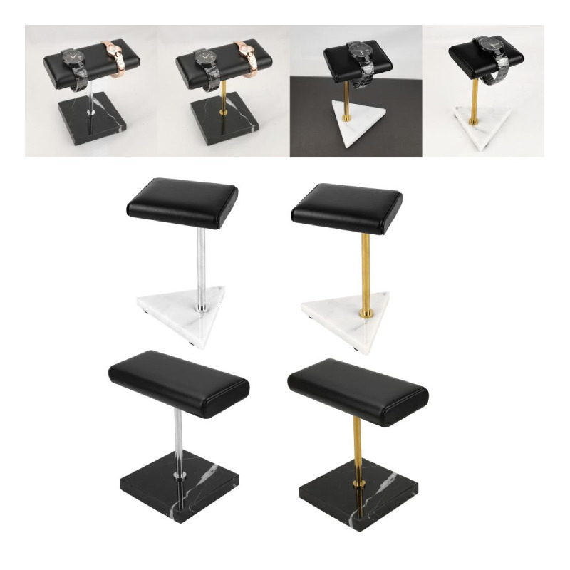 Watch Boxes Cases Stable Marble PU Leather Holder Display Stand for Jewelry Bracelet Bangle Strap Case Organizer Showcase 221202