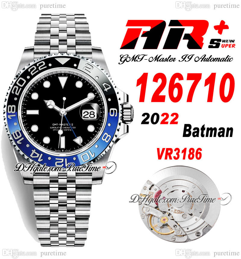 ARF GMT VR3186 Batman Automatic Mens Watch Blue Ceramic Bezel Black Dial 904L JubileeSteel Bracelet Super Edition Same Serial Warranty Card PTRX Puretime D4, Batman-oyste
ARF GMT VR3186 Batman Automatic Mens Watch Blue Ceramic Bezel Black Dial 904L JubileeSteel Bracelet Super Edition Same Serial Warranty Card PTRX Puretime D4, Batman-oyste
