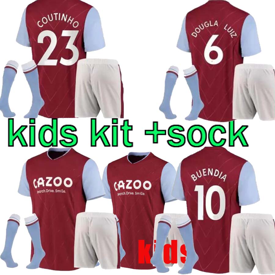 22 23 Aston Soccer Jerseys COUTINHO 2022 2023 Villa KAMARA Maillot DIEGO CARLOS J. RAMSEY WATKINS INGS BUENDIA McGINN Football Shirt EL GHAZI Top Jersey Kids sock kit, Red
22 23 Aston Soccer Jerseys COUTINHO 2022 2023 Villa KAMARA Maillot DIEGO CARLOS J. RAMSEY WATKINS INGS BUENDIA McGINN Football Shirt EL GHAZI Top Jersey Kids sock kit, Red