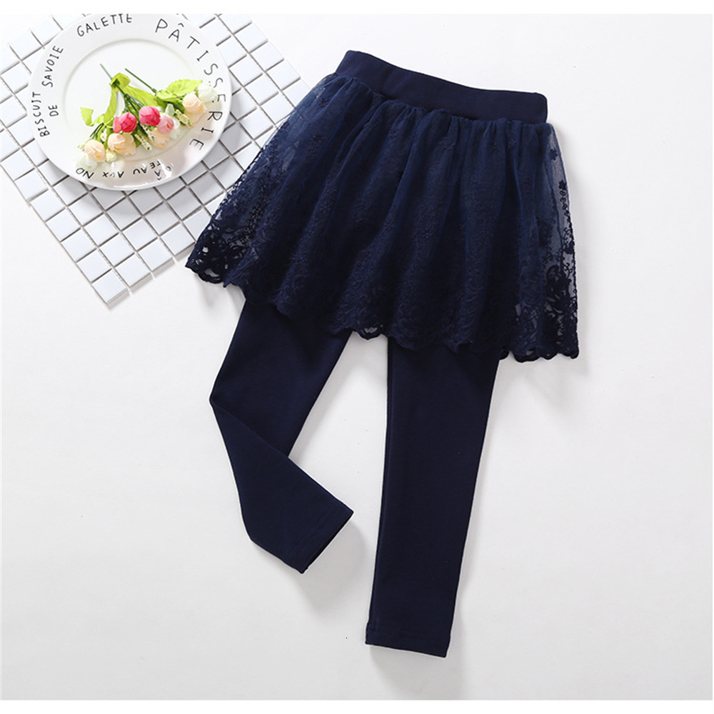 Leggings Tights Baby Girls Lace Princess Skirt pants Spring Autumn Children Slim Skirt Trousers for 2 7 Years Kids Clothes 221203