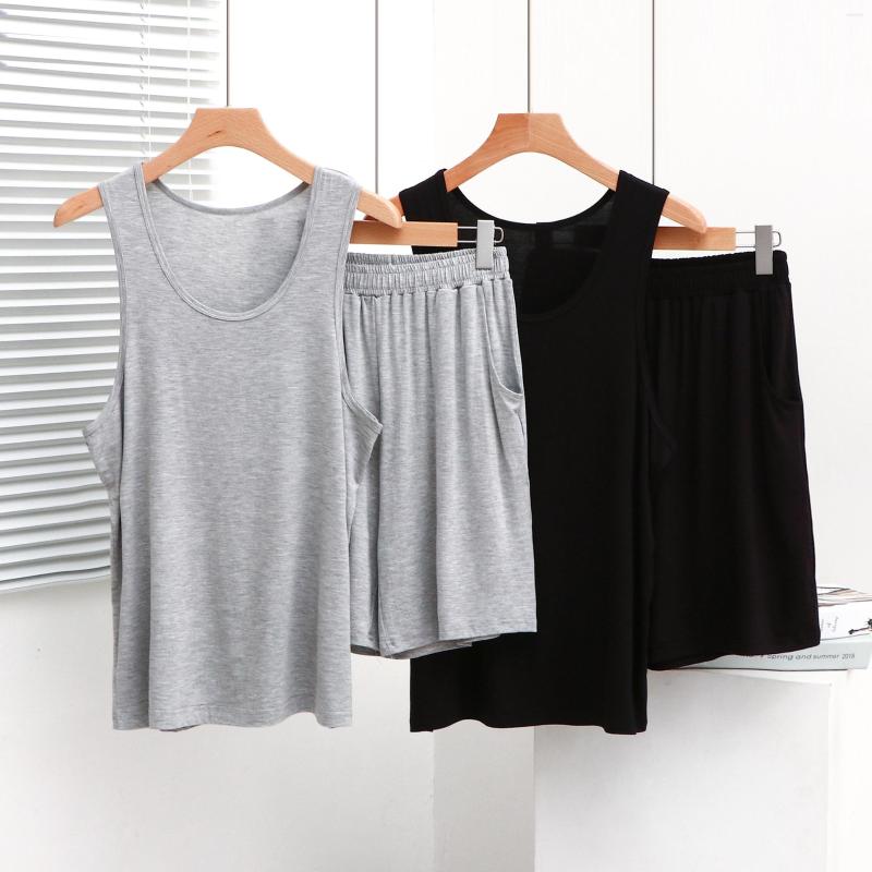 Men's Sleepwear Men's Modal Large Size Sleeveless Loose Drape Man Shorts Pajamas For Summer Casual Mens Sleep Tops Men
Men's Sleepwear Men's Modal Large Size Sleeveless Loose Drape Man Shorts Pajamas For Summer Casual Mens Sleep Tops Men
