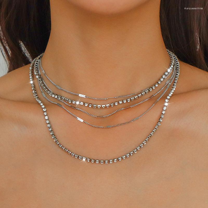Chains Multi-layer Sparkling Chain Choker Necklace For Women Pendant Jewelry Silver Color Bohemian Chocker Fashion
Chains Multi-layer Sparkling Chain Choker Necklace For Women Pendant Jewelry Silver Color Bohemian Chocker Fashion