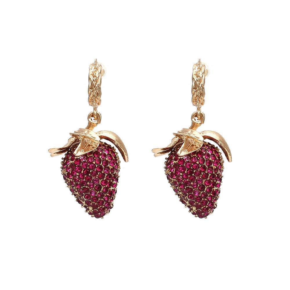 Dangle Chandelier Fashion Jewely Stberry Earrings Rhinstone Dangle Earring Drop Delivery Jewelry Dhobk